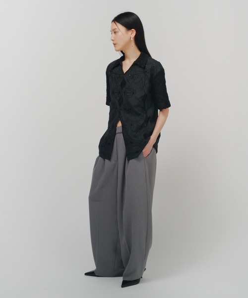THINGS THAT MATTER（シングス ザット マター）の「CHAOS EMBROIDERY BLOUSE / カオス エンブロイダリー ブラウス（シャツ/ブラウス・レディース・ブラック/ホワイト・FREE）」の13枚目の写真