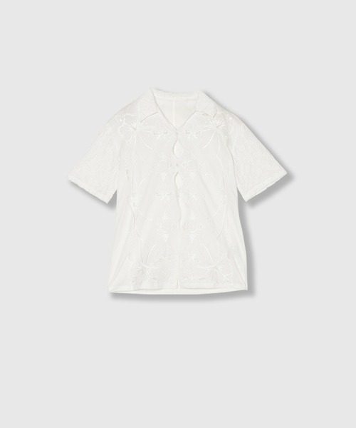 THINGS THAT MATTER（シングス ザット マター）の「CHAOS EMBROIDERY BLOUSE / カオス エンブロイダリー ブラウス（シャツ/ブラウス・レディース・ブラック/ホワイト・FREE）」の15枚目の写真