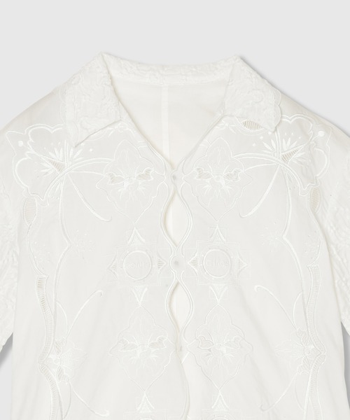 THINGS THAT MATTER（シングス ザット マター）の「CHAOS EMBROIDERY BLOUSE / カオス エンブロイダリー ブラウス（シャツ/ブラウス・レディース・ブラック/ホワイト・FREE）」の16枚目の写真