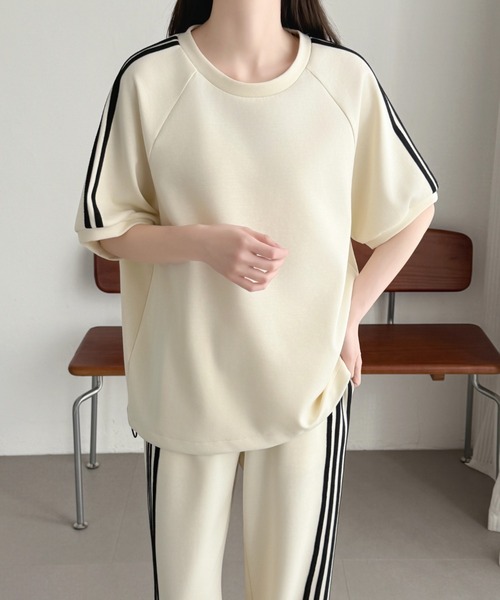 ABITOKYO(アビトーキョー)の「サイドライン段ボールスウェットセットアップ(セットアップ・レディース・ベージュ/チャコールグレー/ブラック・M/L)」の9枚目の写真