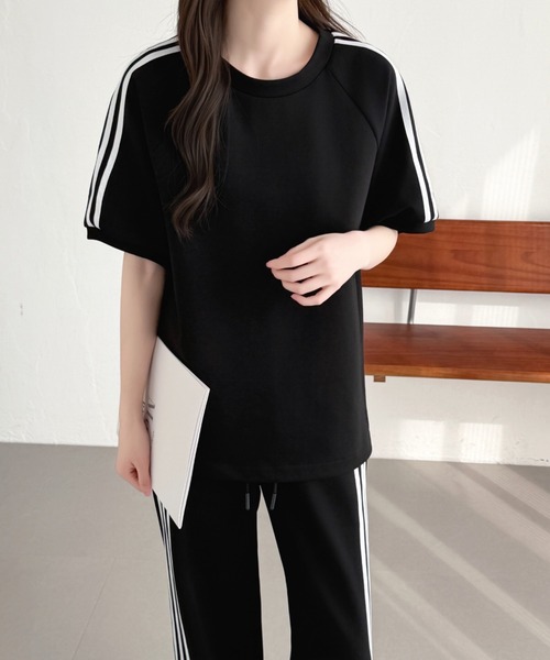 ABITOKYO(アビトーキョー)の「サイドライン段ボールスウェットセットアップ(セットアップ・レディース・ベージュ/チャコールグレー/ブラック・M/L)」の13枚目の写真
