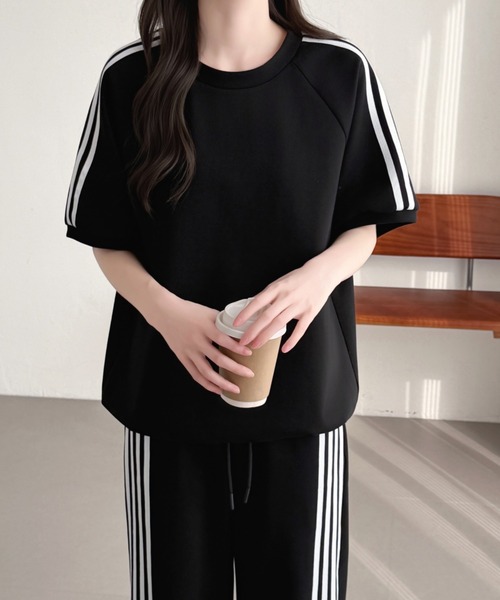 ABITOKYO(アビトーキョー)の「サイドライン段ボールスウェットセットアップ(セットアップ・レディース・ベージュ/チャコールグレー/ブラック・M/L)」の16枚目の写真