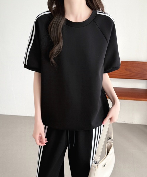 ABITOKYO(アビトーキョー)の「サイドライン段ボールスウェットセットアップ(セットアップ・レディース・ベージュ/チャコールグレー/ブラック・M/L)」の18枚目の写真