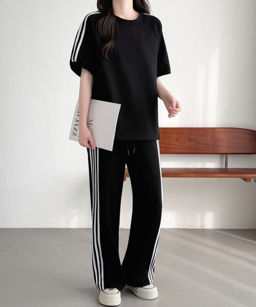 ABITOKYO(アビトーキョー)の「サイドライン段ボールスウェットセットアップ(セットアップ・レディース・ベージュ/チャコールグレー/ブラック・M/L)」の19枚目の写真