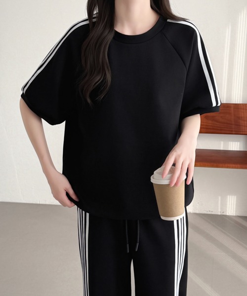 ABITOKYO(アビトーキョー)の「サイドライン段ボールスウェットセットアップ(セットアップ・レディース・ベージュ/チャコールグレー/ブラック・M/L)」の22枚目の写真