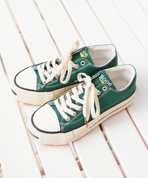 1111clothing（ワンフォークロージング）の「キャンバス ローカット スニーカー / Canvas low-top sneakers（スニーカー・メンズ・ブラック/グリーン・41/42/43/44）」の8枚目の写真