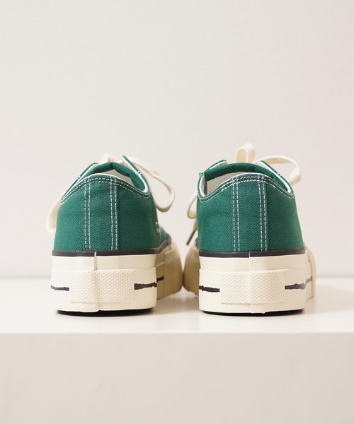 1111clothing（ワンフォークロージング）の「キャンバス ローカット スニーカー / Canvas low-top sneakers（スニーカー・メンズ・ブラック/グリーン・41/42/43/44）」の11枚目の写真