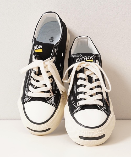1111clothing（ワンフォークロージング）の「キャンバス ローカット スニーカー / Canvas low-top sneakers（スニーカー・メンズ・ブラック/グリーン・41/42/43/44）」の5枚目の写真
