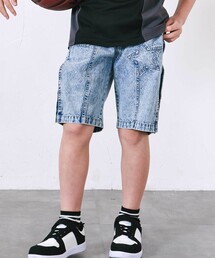 nexchic（ネクシック）の「バックロゴ5分丈デニムパンツ(110~150cm)（デニムパンツ）」