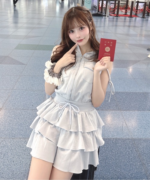 one way(ワンウェイ)の「パーカーワンピ(ワンピース・レディース・グレー/ブルー/ホワイト/ピンク・FREE)」の4枚目の写真
