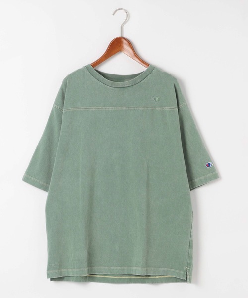 Champion（チャンピオン）の「【Champion(チャンピオン)】別注フットボールTシャツ（Tシャツ/カットソー・レディース・ブルー/グリーン/ブラウン・LARGE/MEDIUM）」の2枚目の写真