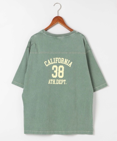 Champion（チャンピオン）の「【Champion(チャンピオン)】別注フットボールTシャツ（Tシャツ/カットソー・レディース・ブルー/グリーン/ブラウン・LARGE/MEDIUM）」の5枚目の写真