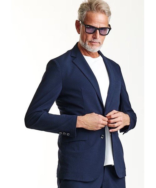 AKM(エイケイエム)の「SWING EASY JACKET (CENTER VENT)(テーラードジャケット・メンズ・ブラック/ネイビー・LARGE)」の7枚目の写真