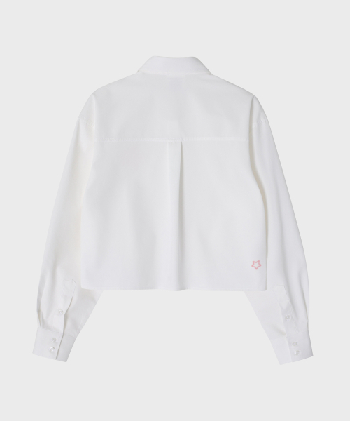CONCEPTCOLLEGE（コンセプトカレッジ）の「キャンパスラバー ホワイト クロップ長袖シャツ [女性用]（シャツ/ブラウス・レディース・その他・FREE）」の2枚目の写真