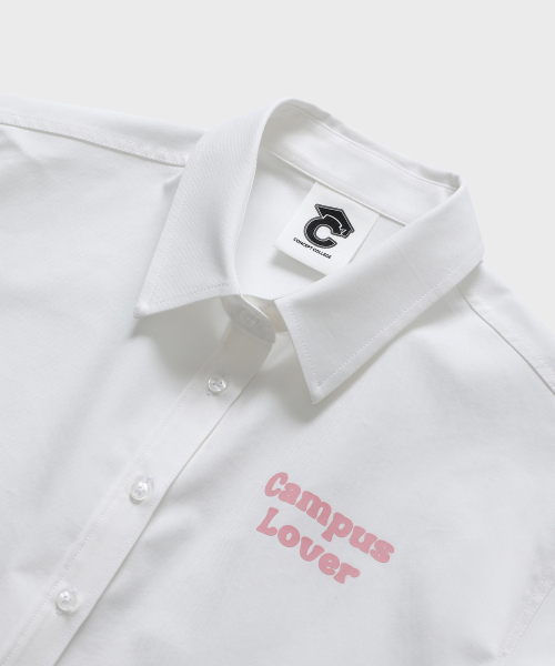 CONCEPTCOLLEGE（コンセプトカレッジ）の「キャンパスラバー ホワイト クロップ長袖シャツ [女性用]（シャツ/ブラウス・レディース・その他・FREE）」の3枚目の写真