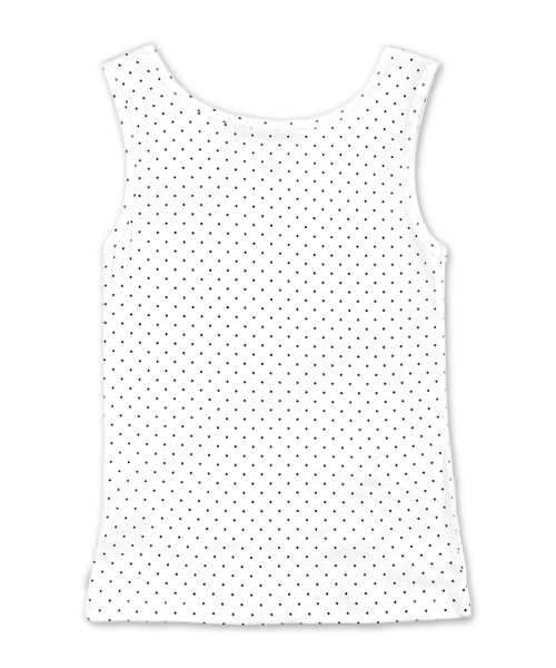 DAMISH(ダミシュ)の「ポルカドットスナップボタンタンクトップ_ホワイト(Tシャツ/カットソー・レディース・ホワイト・OS)」の6枚目の写真