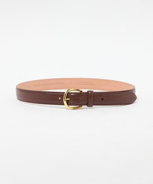 UNITED ARROWS(ユナイテッドアローズ)の「【別注】<SIMONNOT GODARD>スタンプ レザーベルト(ベルト・メンズ・ブラック/ダークブラウン・32inch/30inch/36inch/34inch)」の2枚目の写真