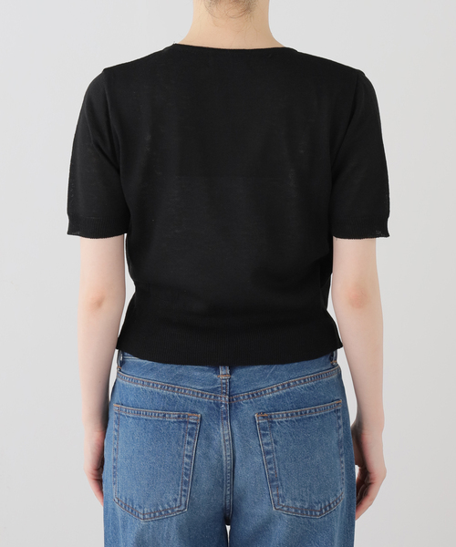 La TOTALITE（ラトータリテ）の「FLEK/フレック ショルダーカットアウトニットトップス（ニット/セーター・レディース・ブラック/アイボリー・FREE）」の11枚目の写真