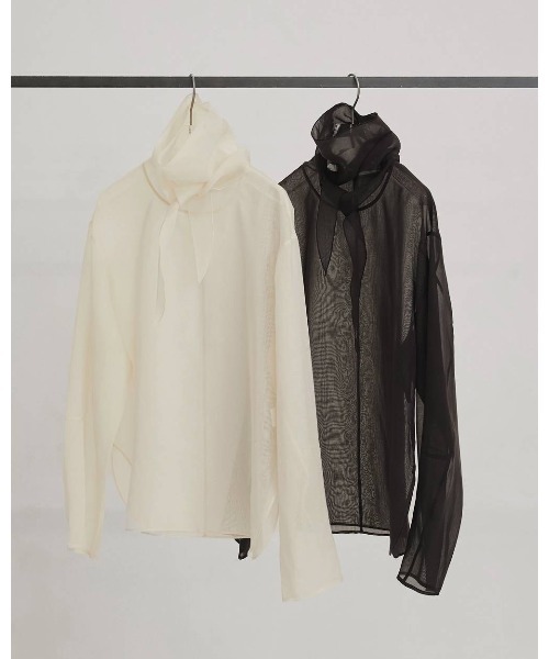 TODAYFUL（トゥデイフル）の「TODAYFUL Sheer Tie Blouse（シャツ/ブラウス・レディース・オフホワイト/ダークブラウン・FREE）」の3枚目の写真