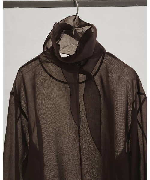 TODAYFUL（トゥデイフル）の「TODAYFUL Sheer Tie Blouse（シャツ/ブラウス・レディース・オフホワイト/ダークブラウン・FREE）」の4枚目の写真