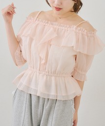 オフショル」に該当するシャツ/ブラウス（ピンク/桃色系）ファッション