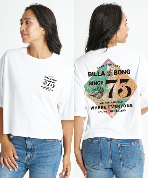 BILLABONG(ビラボン)の「BILLABONG ウィメンズ RHOMBUS LOOSE CROPPED COOL DRY TEE Tシャツ 【2026年夏モデル】(Tシャツ/カットソー・レディース・オフホワイト/ホワイト/ブラック・MEDIUM)」の2枚目の写真