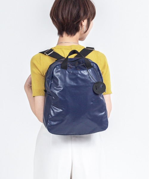 Jack Gomme(ジャックゴム)の「【JACK GOMME/ジャックゴム】バックパック リュック LAMI(ショルダーバッグ・レディース・ブルー/ネイビー・FREE)」の14枚目の写真