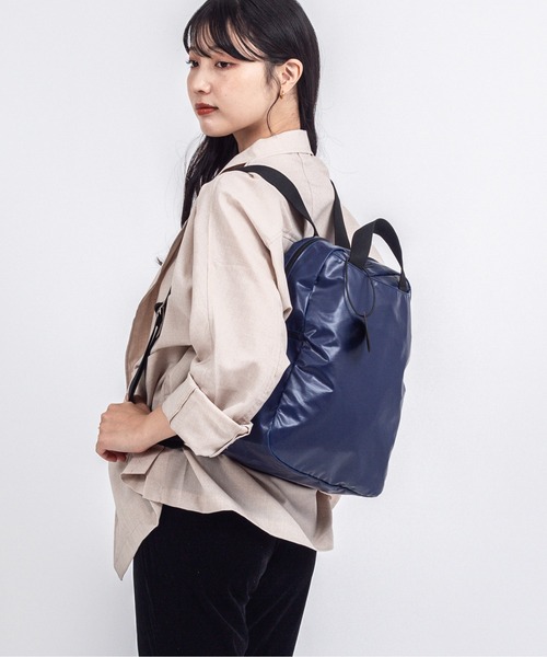 Jack Gomme(ジャックゴム)の「【JACK GOMME/ジャックゴム】バックパック リュック LAMI(ショルダーバッグ・レディース・ブルー/ネイビー・FREE)」の9枚目の写真