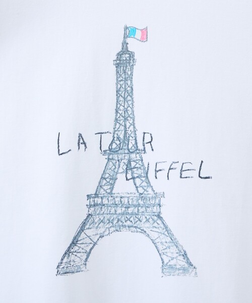 ABAHOUSE（アバハウス）の「HAND DRAWN ART TOWER Tシャツ / プリントTシャツ（Tシャツ/カットソー・メンズ・ホワイト/ブラック/ベージュ・46/48）」の9枚目の写真