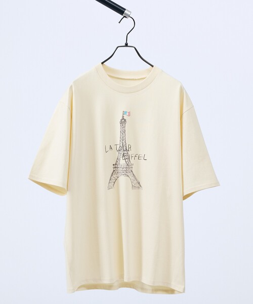 ABAHOUSE（アバハウス）の「HAND DRAWN ART TOWER Tシャツ / プリントTシャツ（Tシャツ/カットソー・メンズ・ホワイト/ブラック/ベージュ・46/48）」の12枚目の写真