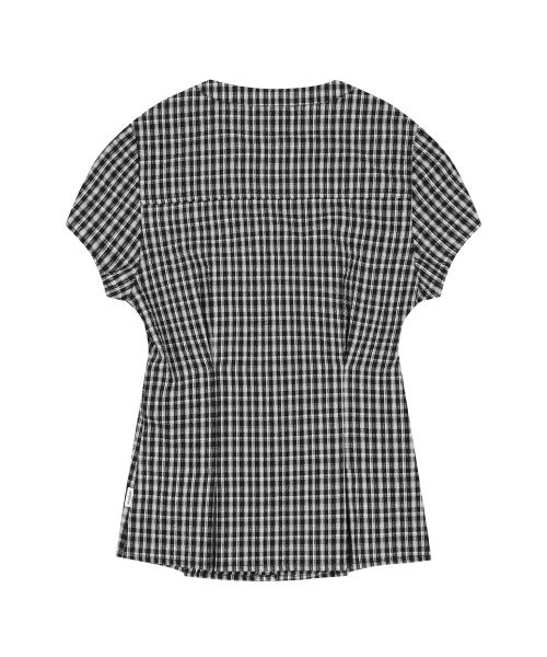 ORDINARY HOLIDAY（オーディナリー ホリデー）の「CHECK SHIRRING SHIRTS [BLACK]（シャツ/ブラウス・レディース・その他・SMALL/MEDIUM）」の3枚目の写真