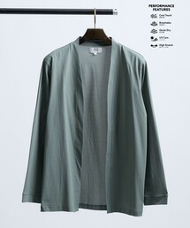 【接触冷感】メッシュ ボタンレス カーディガン
