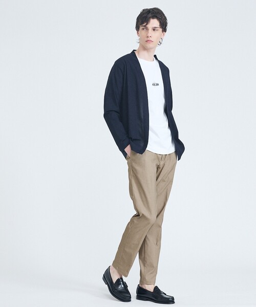 ABAHOUSE GRAY（アバハウスグレイ）の「【接触冷感】メッシュ ボタンレス カーディガン（カーディガン/ボレロ・メンズ・モスグリーン/ブラック/グレイッシュベージュ/ネイビー・48/46）」の19枚目の写真