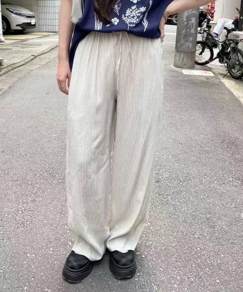 mebole(メボレ)の「ストライプドレープパンツ(その他パンツ・レディース・アイボリー・FREE)」の18枚目の写真