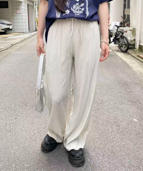 mebole(メボレ)の「ストライプドレープパンツ(その他パンツ・レディース・アイボリー・FREE)」の19枚目の写真