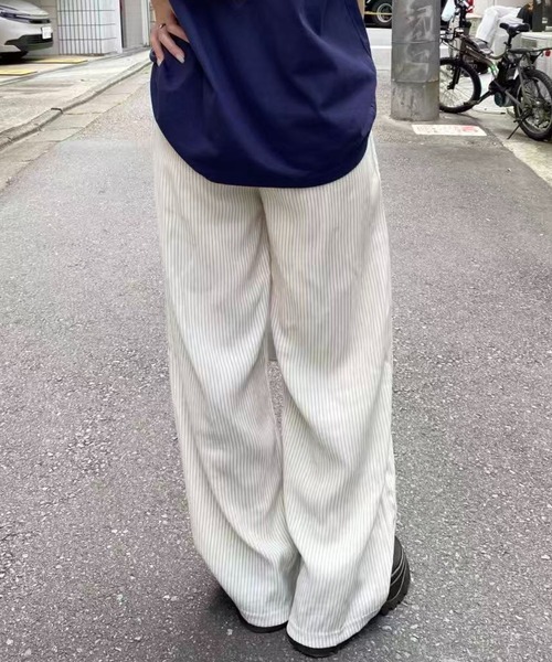 mebole(メボレ)の「ストライプドレープパンツ(その他パンツ・レディース・アイボリー・FREE)」の21枚目の写真
