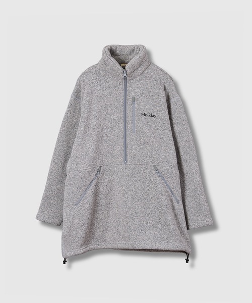 HOLIDAY(ホリデイ)の「THERMAL PRO FLEECE ANORAK DRESS サーマルプロフリースアノラックドレス(その他アウター・レディース・ブラック/ヘザーグレー・ONE SIZE)」の2枚目の写真