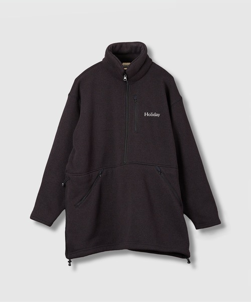 HOLIDAY(ホリデイ)の「THERMAL PRO FLEECE ANORAK DRESS サーマルプロフリースアノラックドレス(その他アウター・レディース・ブラック/ヘザーグレー・ONE SIZE)」の1枚目の写真