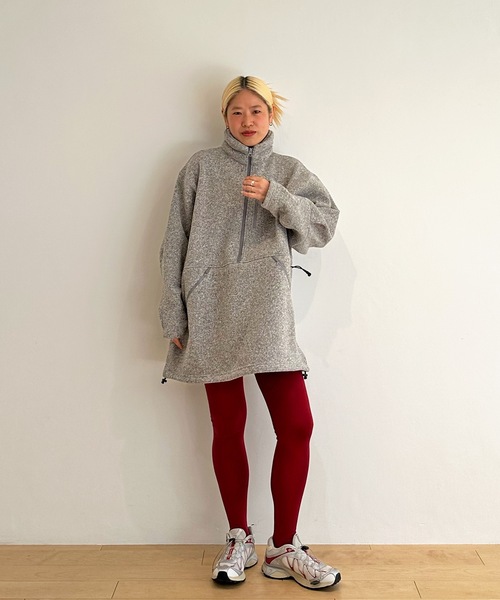 HOLIDAY(ホリデイ)の「THERMAL PRO FLEECE ANORAK DRESS サーマルプロフリースアノラックドレス(その他アウター・レディース・ブラック/ヘザーグレー・ONE SIZE)」の21枚目の写真