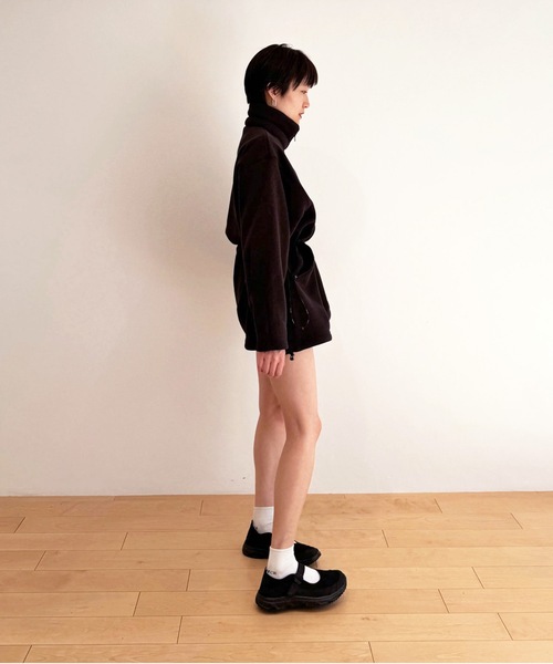 HOLIDAY(ホリデイ)の「THERMAL PRO FLEECE ANORAK DRESS サーマルプロフリースアノラックドレス(その他アウター・レディース・ブラック/ヘザーグレー・ONE SIZE)」の5枚目の写真