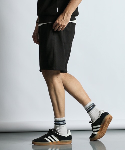 The DUFFER of ST.GEORGE(ザダファーオブセントジョージ)の「「AIR FLEX」HEAVY KANOKO RELAX FIT SHORT PANTS:セットアップ対応 機能素材「エアフレックス」鹿の子ショーツ(その他パンツ・メンズ・ブラック/ホワイト/ネイビー・X-LARGE/LARGE/MEDIUM)」の10枚目の写真