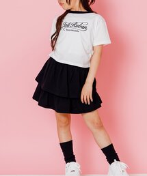 algy | ラインストーン半袖Tシャツ&ティアードスカパンセットアップ(セットアップ)
