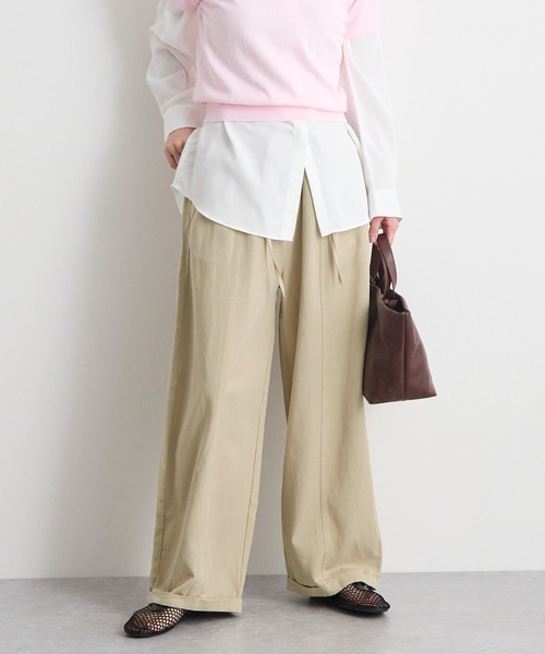 STELLA FISH(ステラフィッシュ)の「イージーワイドチノパン(チノパンツ・レディース・カーキ/ベージュ/ホワイト・MEDIUM/LARGE)」の2枚目の写真