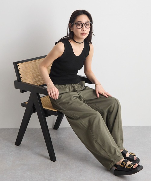 STELLA FISH(ステラフィッシュ)の「イージーワイドチノパン(チノパンツ・レディース・カーキ/ベージュ/ホワイト・MEDIUM/LARGE)」の3枚目の写真