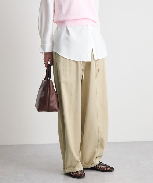 STELLA FISH(ステラフィッシュ)の「イージーワイドチノパン(チノパンツ・レディース・カーキ/ベージュ/ホワイト・MEDIUM/LARGE)」の4枚目の写真