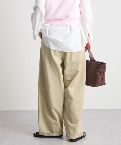 STELLA FISH(ステラフィッシュ)の「イージーワイドチノパン(チノパンツ・レディース・カーキ/ベージュ/ホワイト・MEDIUM/LARGE)」の7枚目の写真