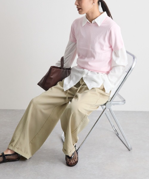 STELLA FISH(ステラフィッシュ)の「イージーワイドチノパン(チノパンツ・レディース・カーキ/ベージュ/ホワイト・MEDIUM/LARGE)」の16枚目の写真