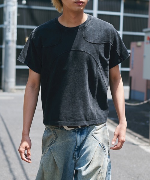 CONZ(コンズ)の「panel short sleeve tee(Tシャツ/カットソー・メンズ・ホワイト/チャコールグレー/ブラック・1/2/3)」の3枚目の写真
