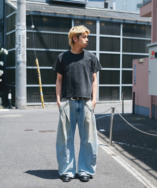 CONZ(コンズ)の「panel short sleeve tee/カットソー/Tシャツ/NVRFRGT/夏服/半袖(Tシャツ/カットソー・メンズ・ホワイト/チャコールグレー/ブラック・1/2/3)」の22枚目の写真