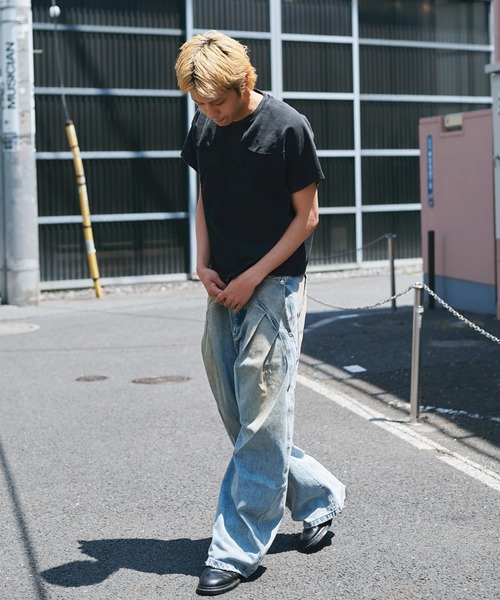 CONZ(コンズ)の「panel short sleeve tee(Tシャツ/カットソー・メンズ・ホワイト/チャコールグレー/ブラック・1/2/3)」の22枚目の写真